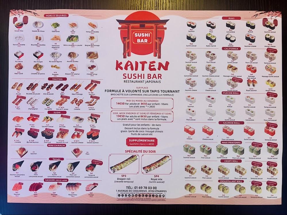 Kaiten Sushi Restaurant Japonais - Menu Image 2